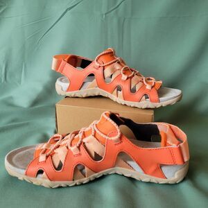 Merrell Terran Cage Sport Sandals Women's Size 6 Goldfish Orange Outdoor Walking
